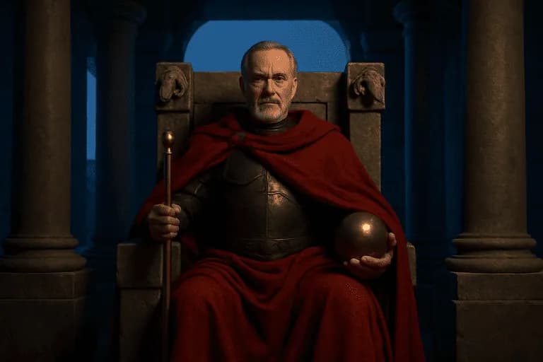 O Imperador do tarot representando as horas 04:04
