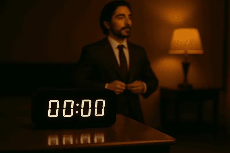 Homem vestindo terno para ir trabalhar