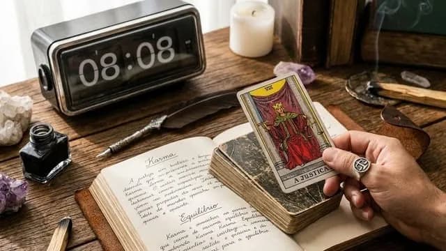 Carta a justiça no Tarot